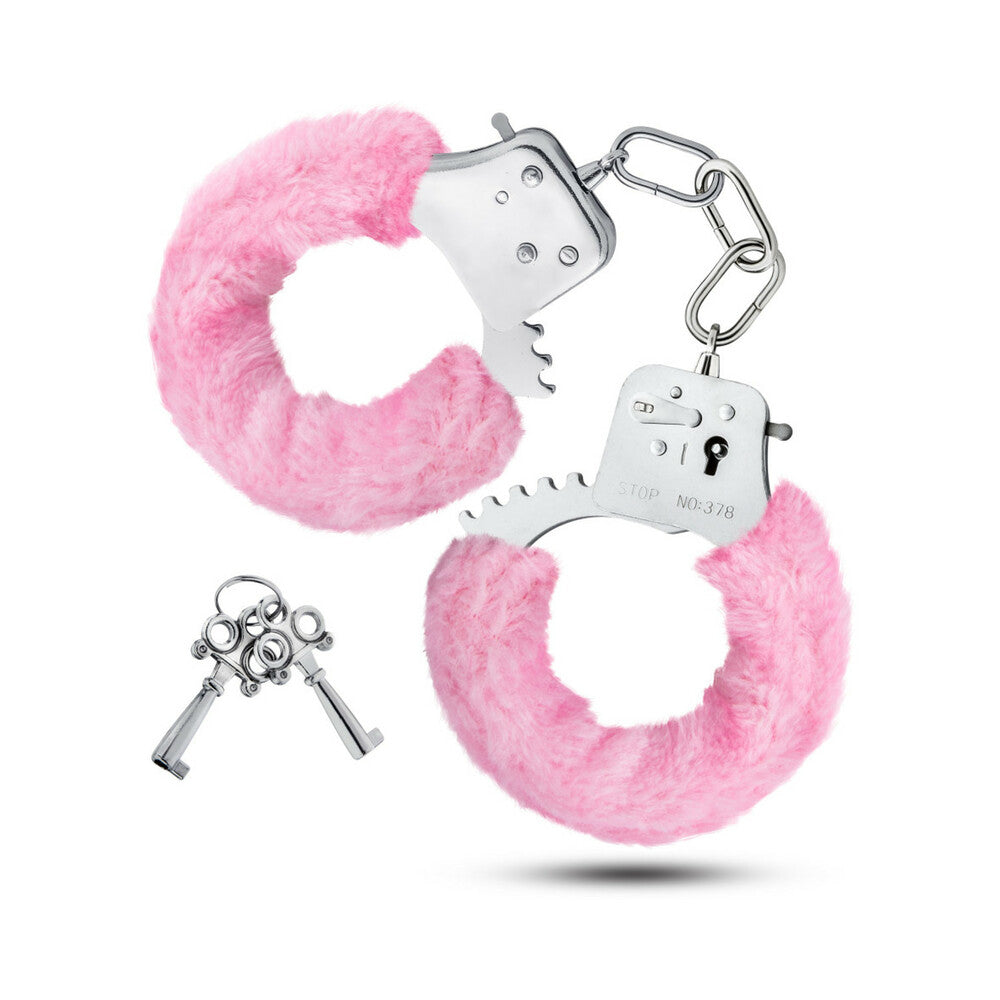 Temptasia Adjustable Faux Fur Cuffs Pink