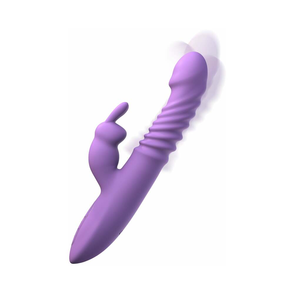 Fantasy For Her Rechargeable Her Thrusting Silicone Rabbit Vibrator Purple