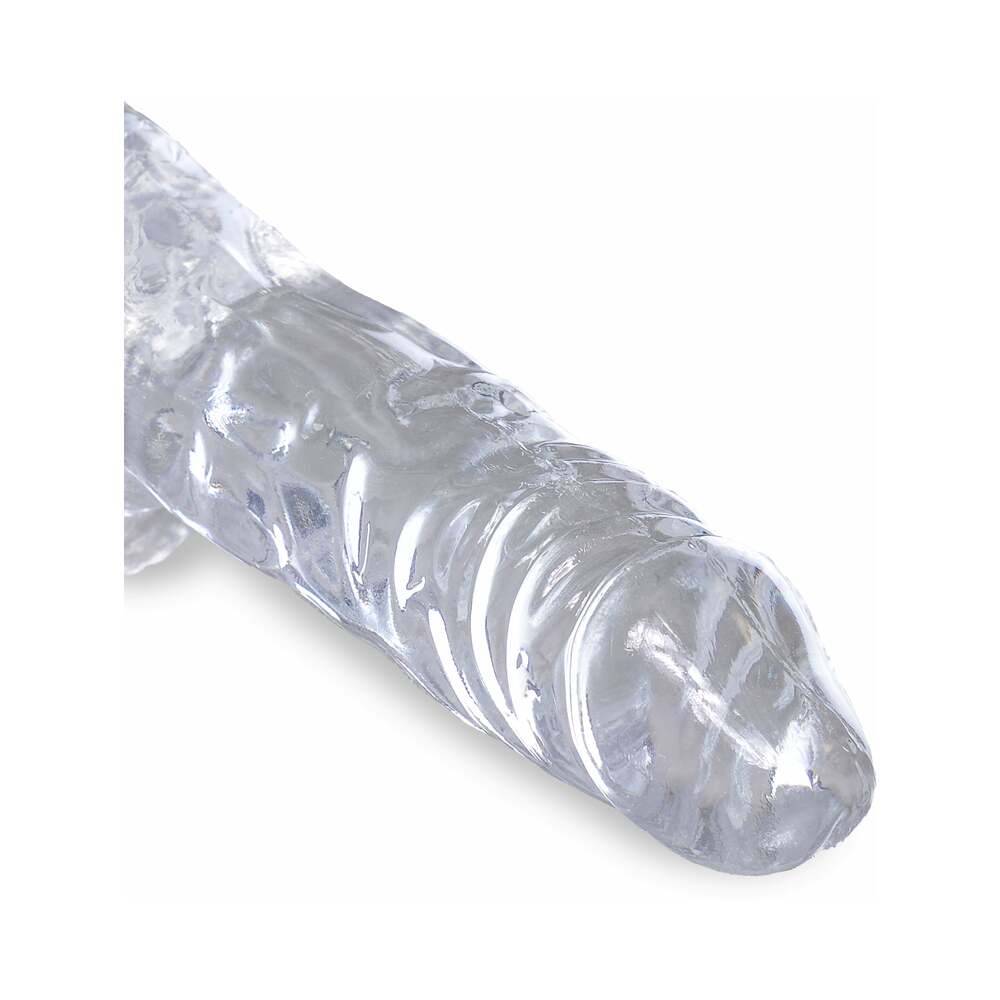 King Cock Clear 4 in. Cock With Balls Realistic Suction Cup Dildo