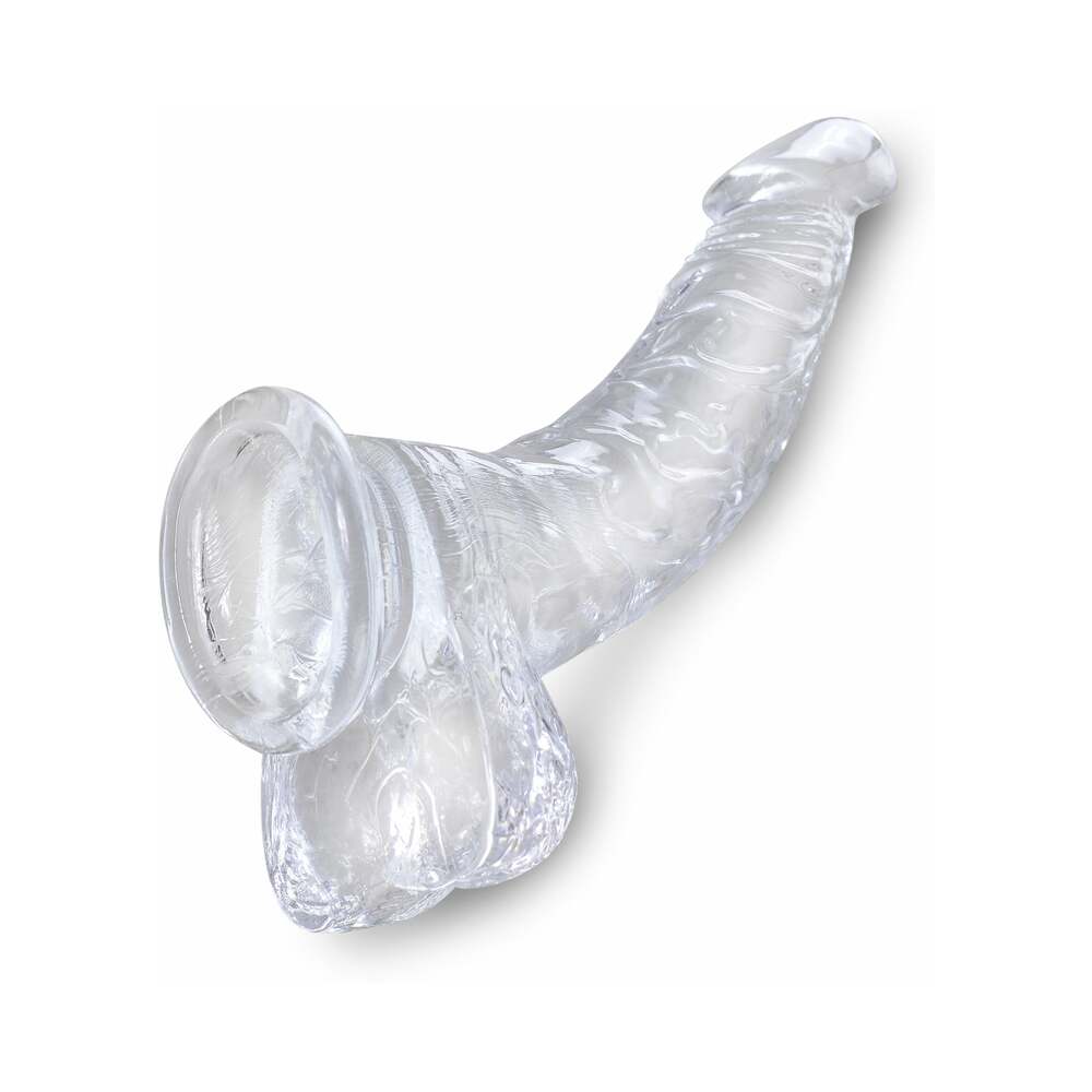 King Cock Clear 7.5 in. Cock With Balls Realistic Suction Cup Dildo