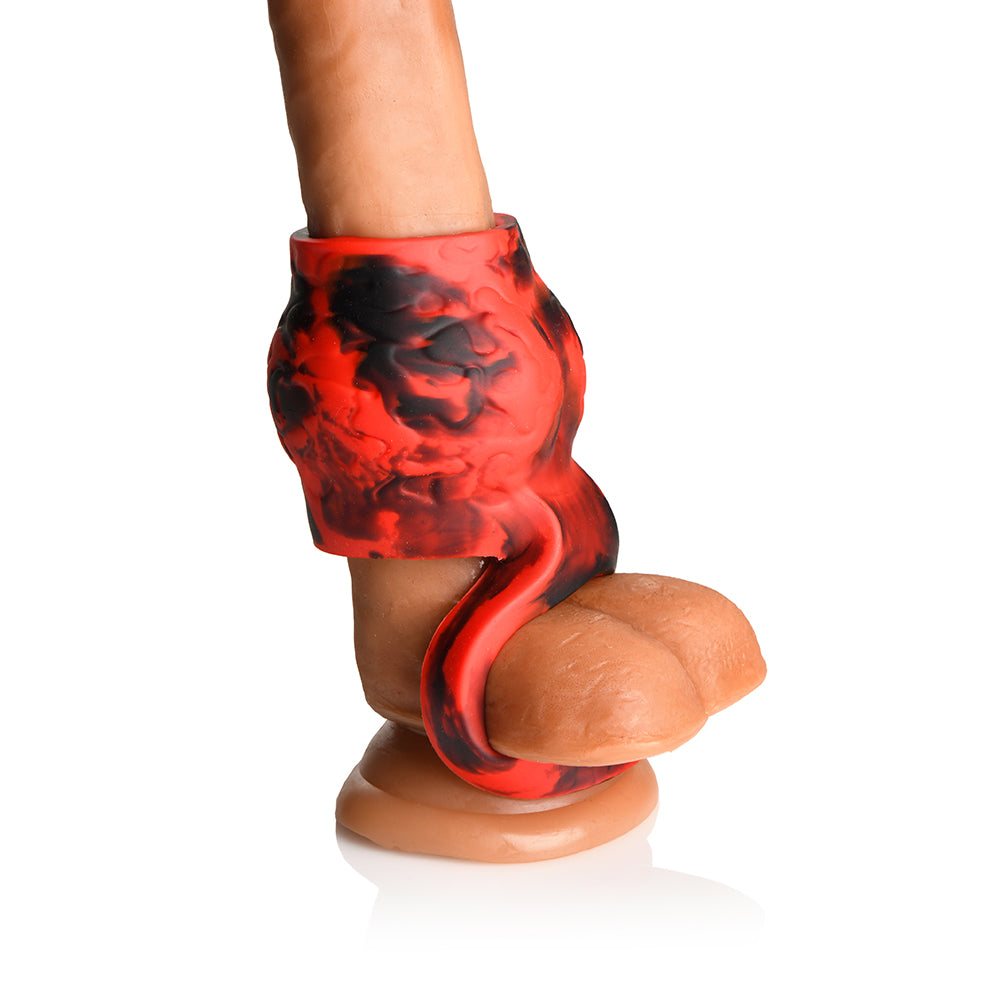 Creature Cocks Hell Hound Silicone Girth Enhancer with Ball Strap M