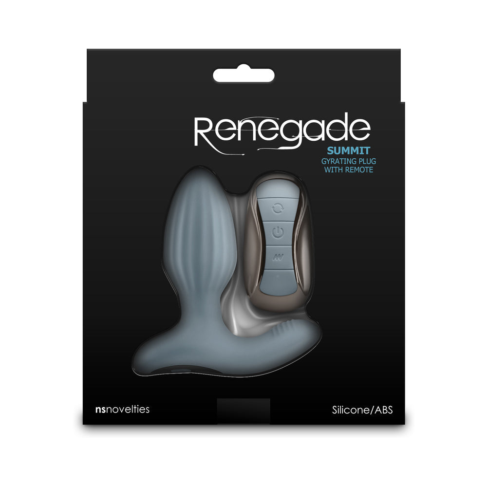 Renegade Summit Rechargeable Gyrating Plug with Remote Gray