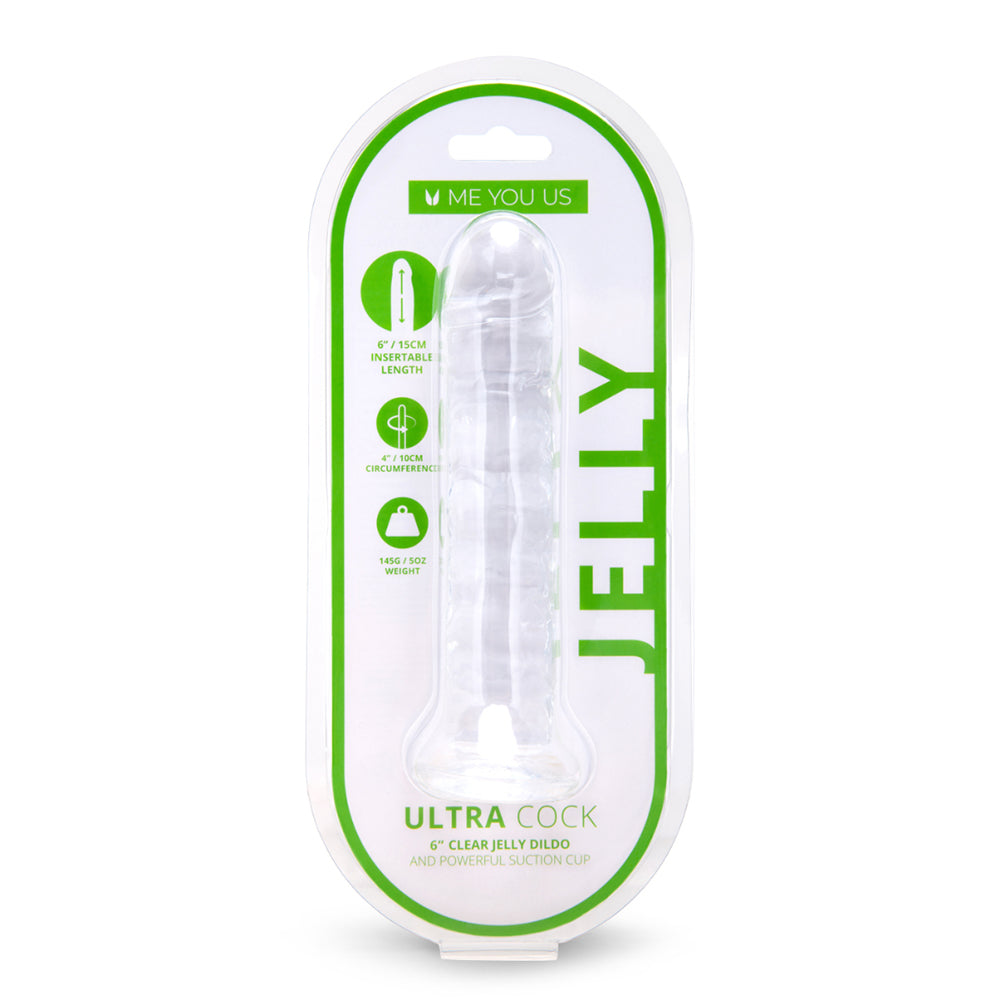 Me You Us Ultracock Clear Jelly 6 in. Dong