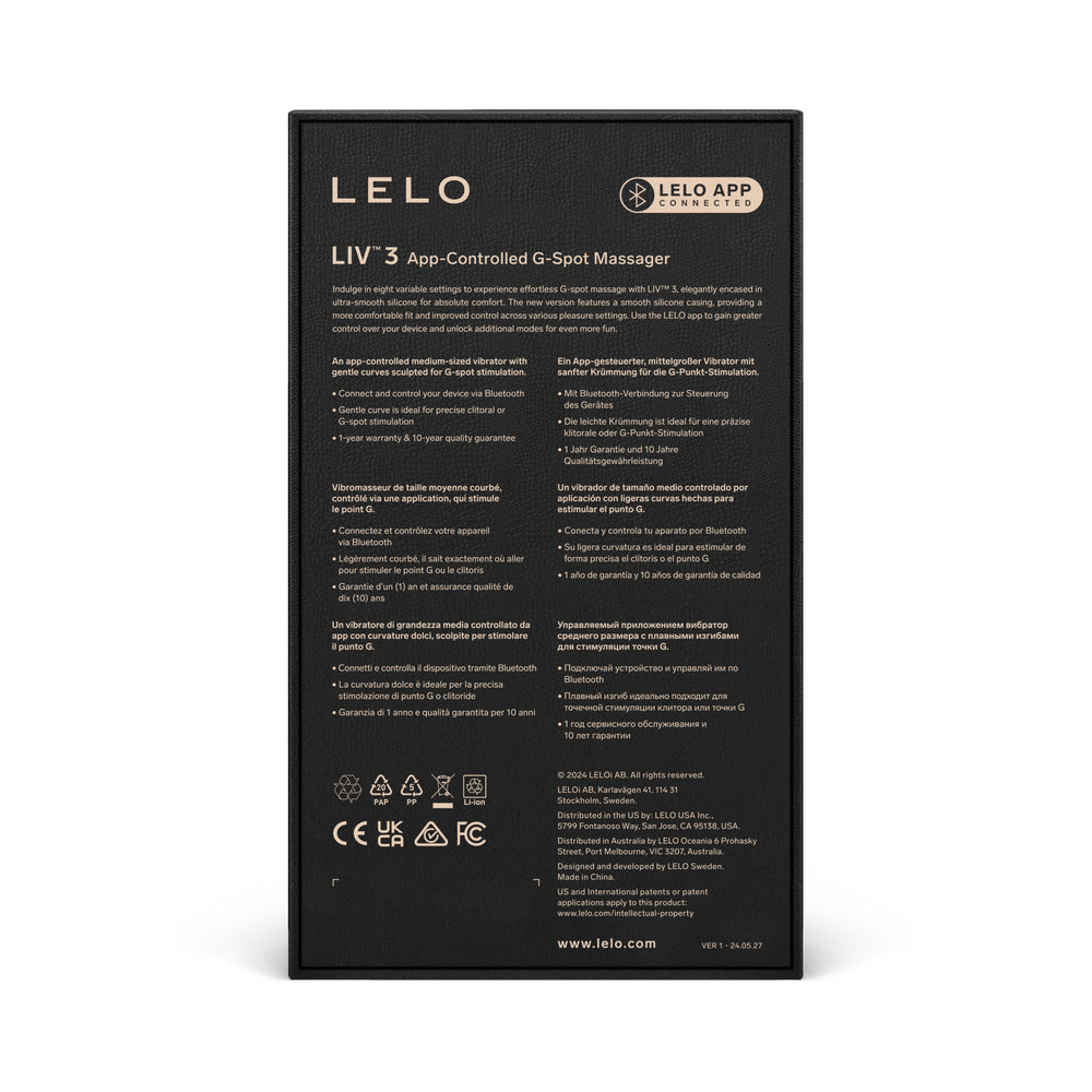 LELO LIV 3 App-Controlled G-Spot Vibrator Powder Blue