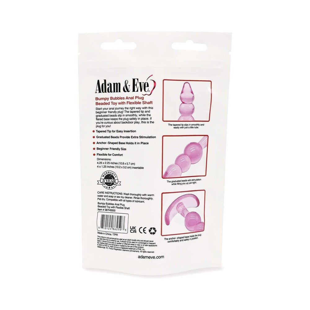 Adam & Eve Bumpy Bubbles Anal Plug (Bag Packaging)