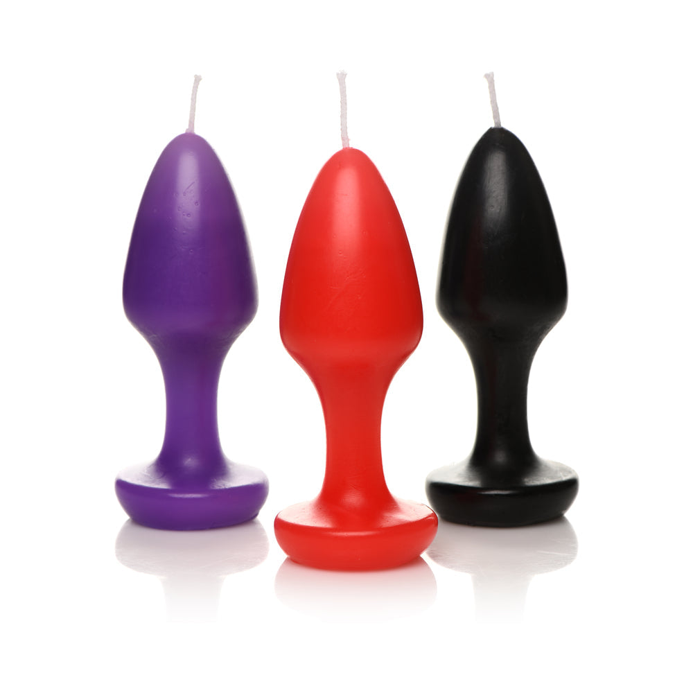 Master Series Kink Inferno Drip Candles Black/Purple/Red