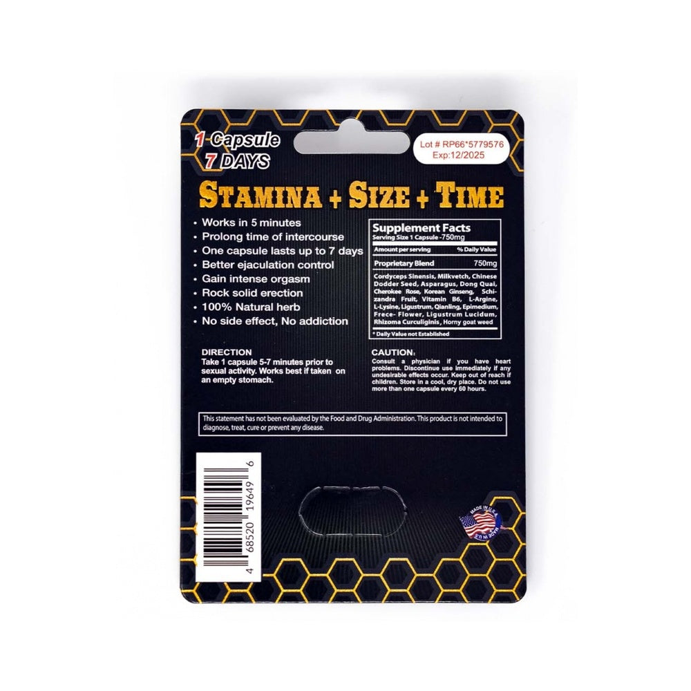 Killer Bee Male Enhancer 1ct