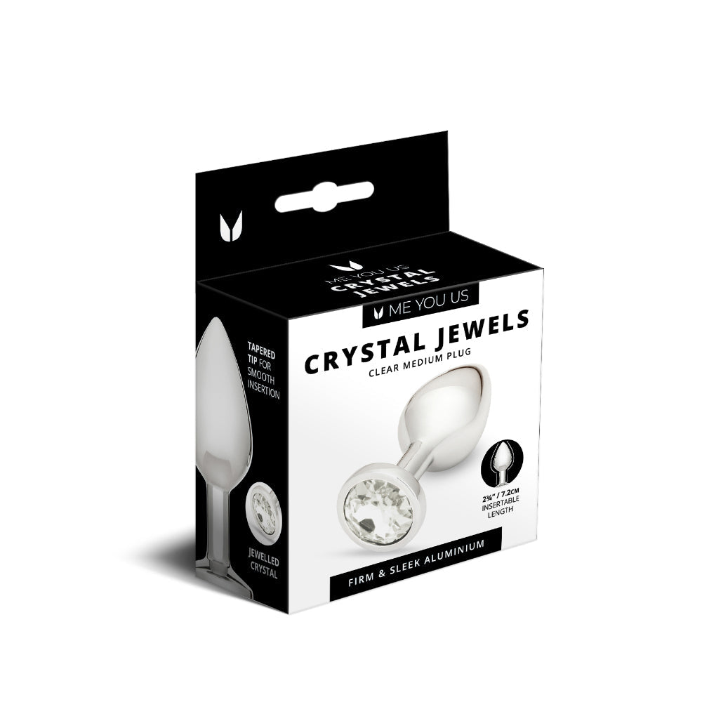 Me You Us Crystal Jewels Metal Plug Clear Medium