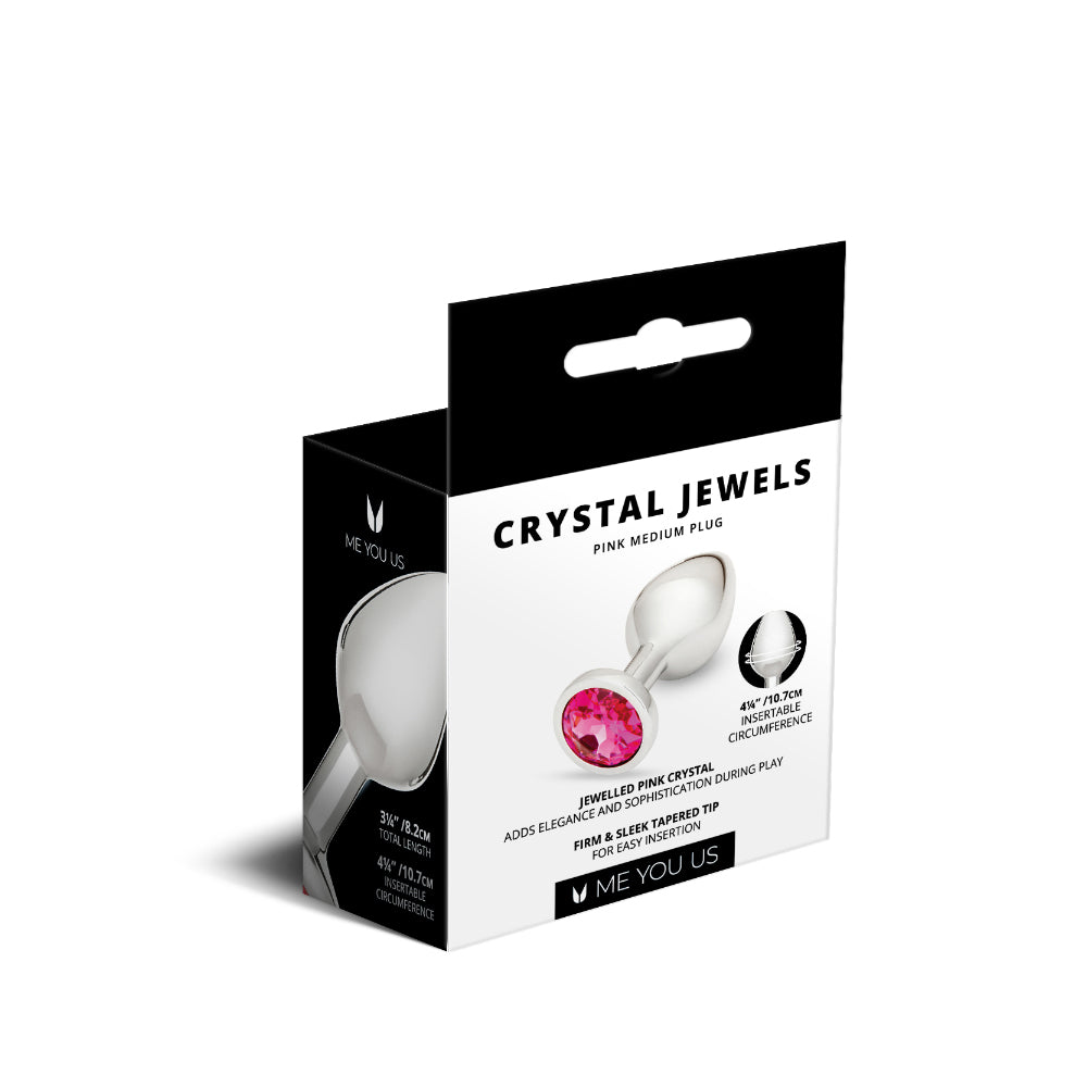 Me You Us Crystal Jewels Metal Plug Pink Medium