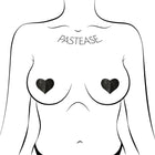 Pastease Petites Liquid Hearts Pasties Black 2-Pack