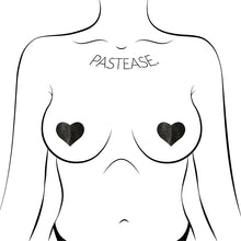 Pastease Petites Liquid Hearts Pasties Black 2-Pack