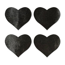 Pastease Petites Liquid Hearts Pasties Black 2-Pack