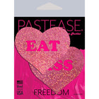 Pastease Glitter ''Eat Ass'' Heart Pasties Pink
