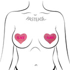 Pastease Glitter ''Eat Ass'' Heart Pasties Pink