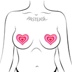 Pastease Glitter Pumping Heart Pasties Pink/Red
