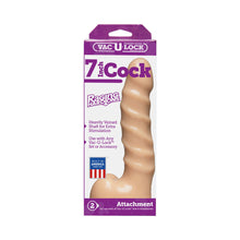Vac-U-Lock - 7 Inch Cock - Raging Hard-Ons White