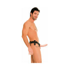 Fetish Fantasy Series For Him or Her Vibrating 6 in. Hollow Strap-On Beige/Black