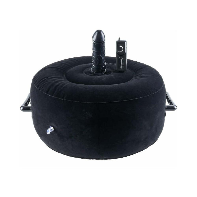 Fetish Fantasy Series Inflatable Hot Seat with Vibrating Dildo Black