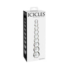 Icicles No. 2 Beaded 8.5 in. Glass Dildo Clear