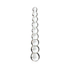 Icicles No. 2 Beaded 8.5 in. Glass Dildo Clear