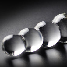 Icicles No. 2 Beaded 8.5 in. Glass Dildo Clear