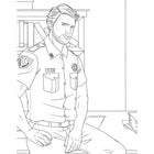 Men in Uniform Coloring Book