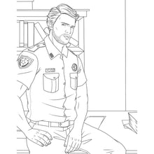 Men in Uniform Coloring Book