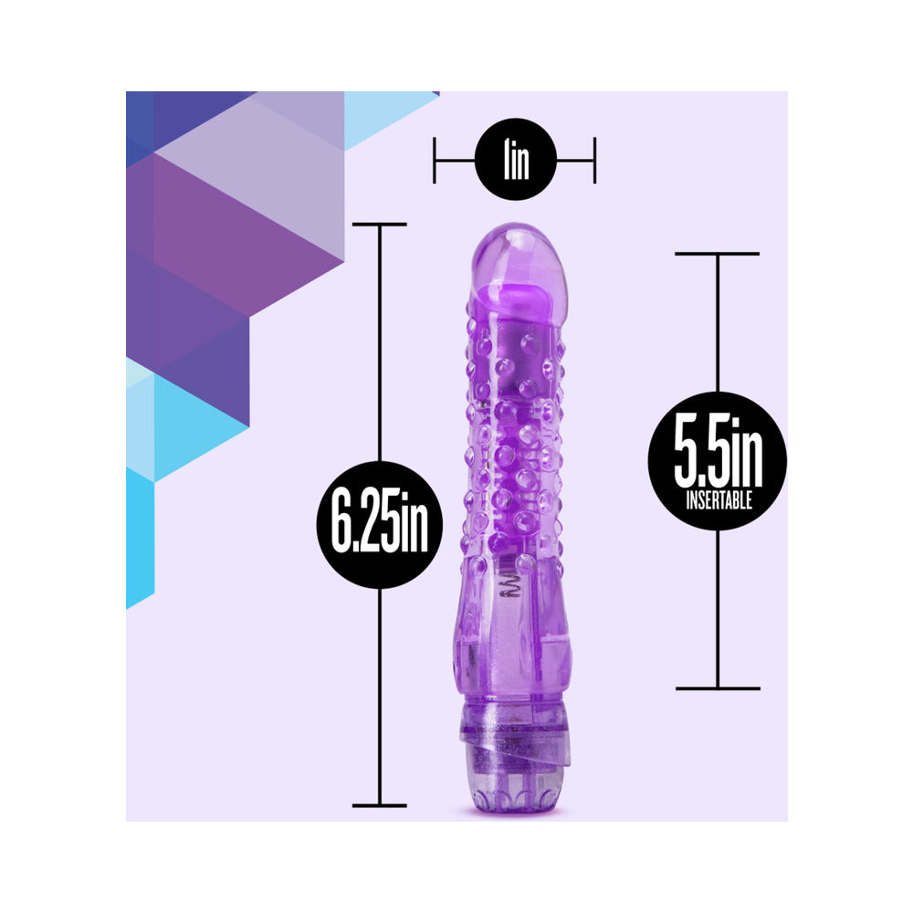 Naturally Yours Bump n'' Grind Textured Slimline Vibrator Purple