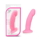 Luxe Cici 6.5 in. Curved Silicone Dildo Pink