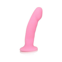 Luxe Cici 6.5 in. Curved Silicone Dildo Pink