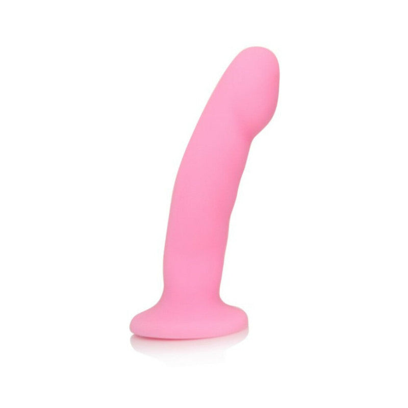 Luxe Cici 6.5 in. Curved Silicone Dildo Pink