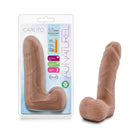 Au Naturel Carlito 5 in. Posable Dual Density Dildo with Balls Tan