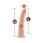 Au Naturel Mr. Slim 9.25 in. Posable Dual Density Dildo Beige