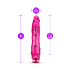 B Yours Vibe 1 Realistic 9 in. Vibrating Dildo Pink