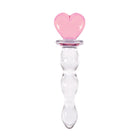 Crystal Heart of Glass 6 in. Glass Dildo Pink/Clear