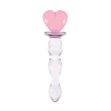 Crystal Heart of Glass 6 in. Glass Dildo Pink/Clear