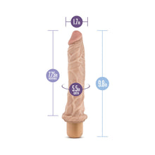 Dr. Skin Vibe 8 Realistic 9.75 in. Vibrating Dildo Beige