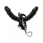 Fetish Fantasy Series Vibrating Double Delight Strap-On With 6 in. Dual-Ended Dildo Black