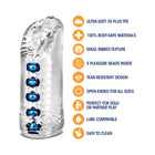M for Men Snatch Vagina Stroker Clear