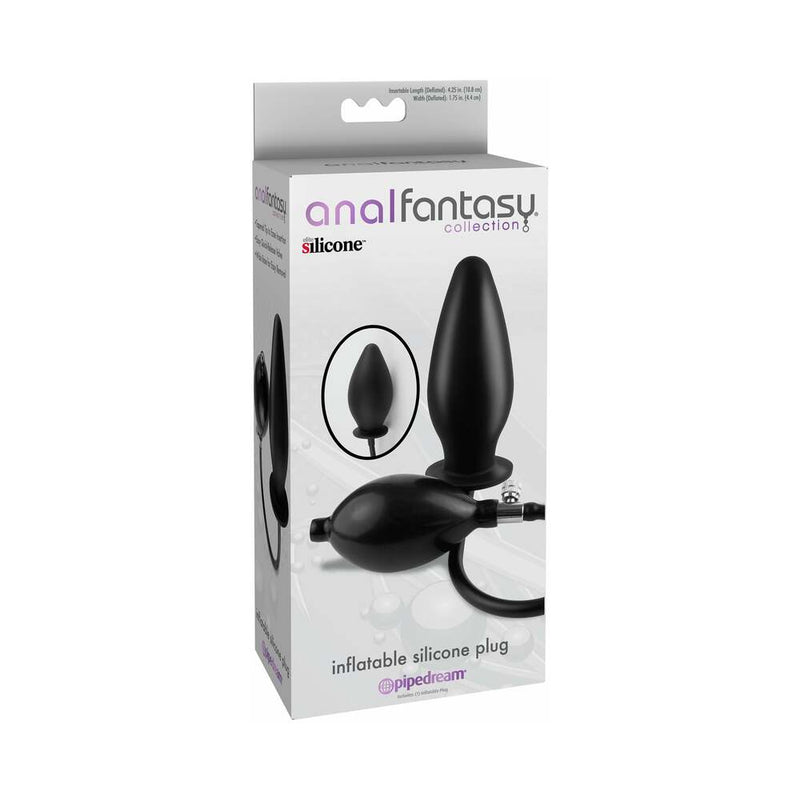 Anal Fantasy Collection Inflatable Silicone Plug Black