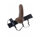 Fetish Fantasy Series 8 in. Vibrating Hollow Strap-On Brown/Black