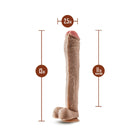 Hung Rider Lil John Realistic 13 in. Dildo with Balls Beige