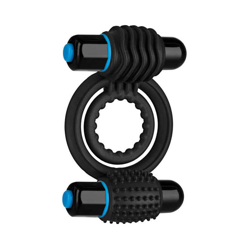 OptiMALE Â Vibrating Double C-Ring Black