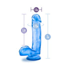 B Yours Sweet ''n Hard 1 Realistic 7 in. Dildo with Balls Blue