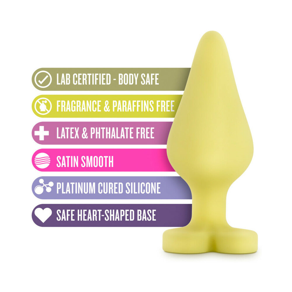 Play with Me Naughty Candy Hearts ''Spank Me'' Anal Plug Yellow