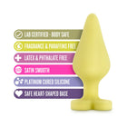 Play with Me Naughty Candy Hearts ''Spank Me'' Anal Plug Yellow