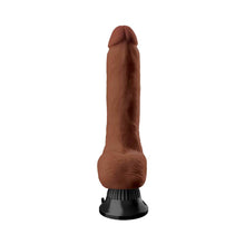 Real Feel Deluxe No. 5 Realistic 8 in. Vibrating Dildo With Balls and Suction Cup Brown