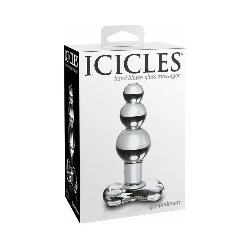 Icicles No. 47 Beaded 4 in. Glass Anal Plug Clear