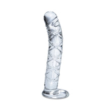 Icicles No. 60 Curved Ribbed 6.5 in. Glass Dildo Clear