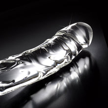Icicles No. 62 Curved Realistic 6.5 in. Glass Dildo Clear